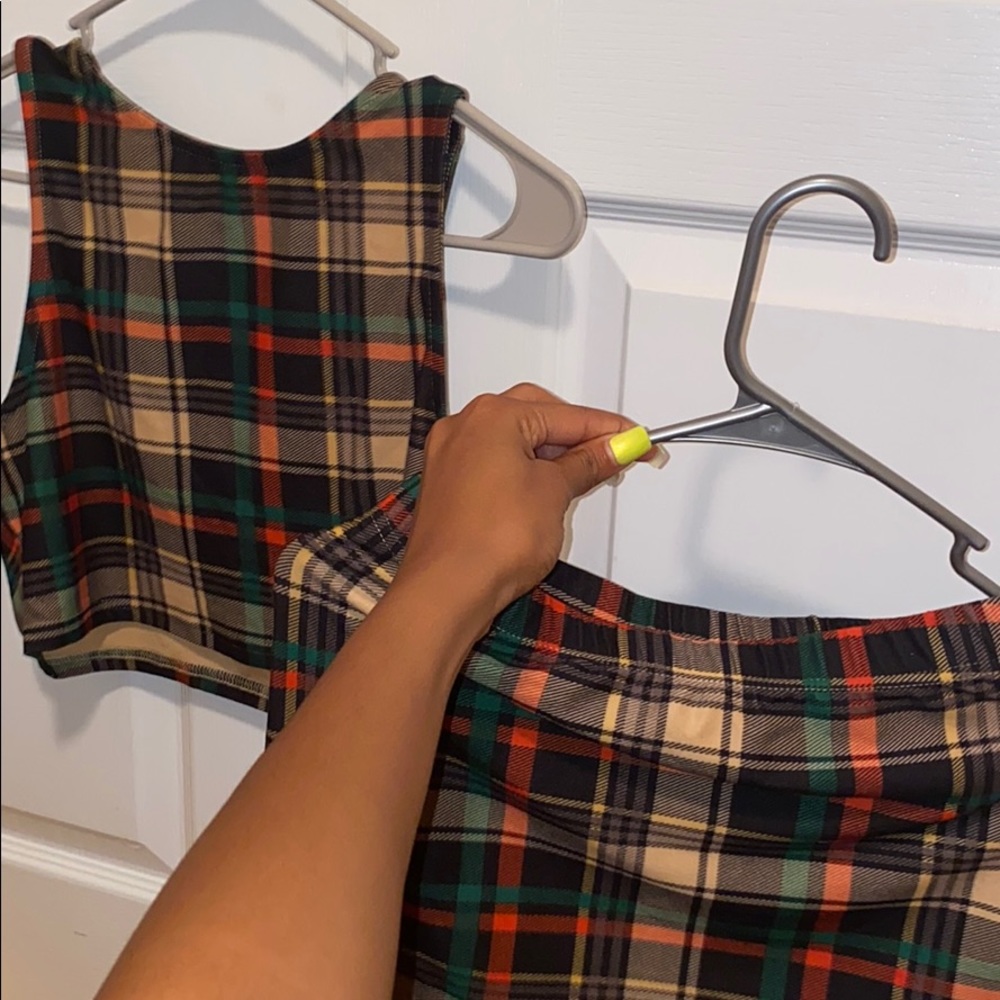 Plaid 2 piece set